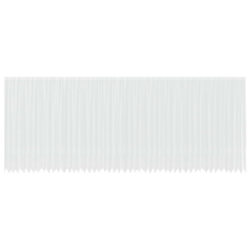 Firanka Koronkowa z zasłonami Biały 260 x 1200 cm Poliester