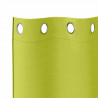 Firany blackout z kółkami 2 pcs Zielony 245 x 140 cm Poliester