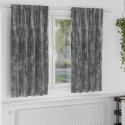 Zasłony z weluru z zasłonami 2 pcs Szary 175 x 140 cm Aksamit