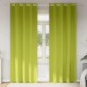 Firany blackout z kółkami 2 pcs Zielony 260 x 140 cm Poliester