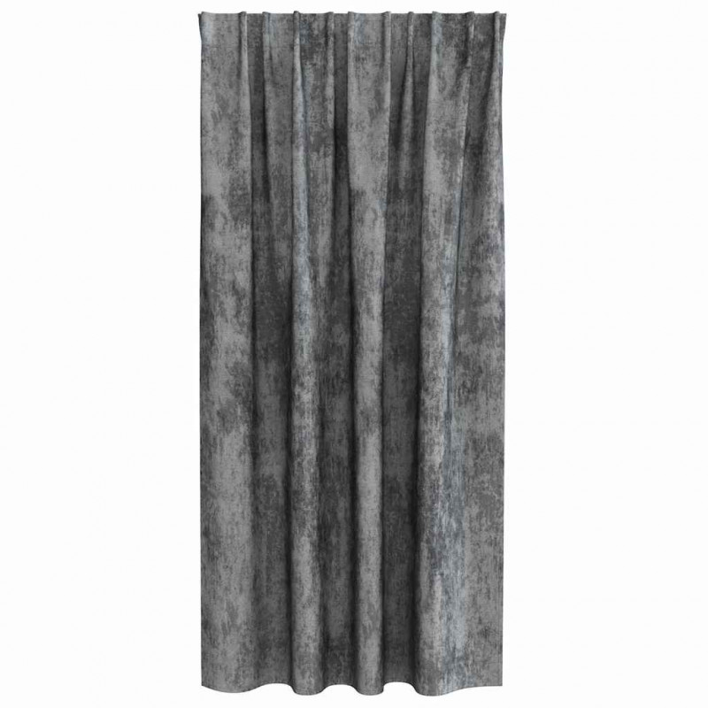 Zasłony z weluru z zasłonami 2 pcs Szary 175 x 140 cm Aksamit
