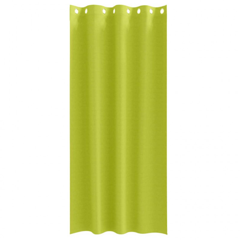 Firany blackout z kółkami 2 pcs Zielony 260 x 140 cm Poliester