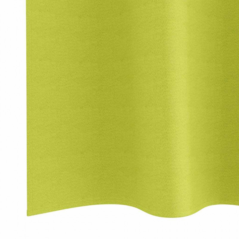 Firany blackout z kółkami 2 pcs Zielony 260 x 140 cm Poliester