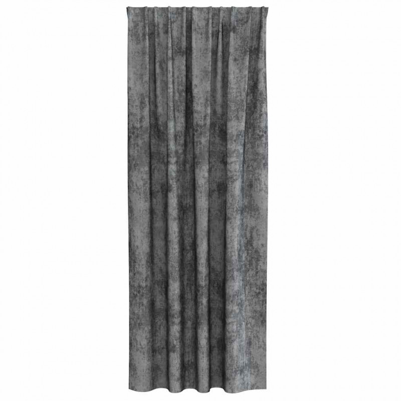 Zasłony z weluru z zasłonami 2 pcs Szary 225 x 140 cm Aksamit