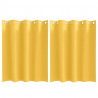Firany blackout z kółkami 2 pcs Musztardowy Żółty 140 x 140 cm