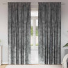 Zasłony z weluru z zasłonami 2 pcs Szary 260 x 140 cm Aksamit