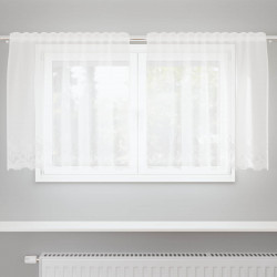 Firanka Koronkowa z zasłonami Biały 80 x 150 cm Poliester