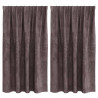 Zasłony z weluru z zasłonami 2 pcs Brązowy 140 x 140 cm Aksamit