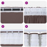 Zasłony z weluru z zasłonami 2 pcs Brązowy 140 x 140 cm Aksamit
