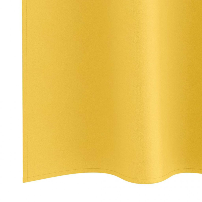 Firany blackout z kółkami 2 pcs Musztardowy Żółty 245 x 140 cm