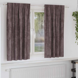 Zasłony z weluru z zasłonami 2 pcs Brązowy 175 x 140 cm Aksamit