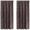 Zasłony z weluru z zasłonami 2 pcs Brązowy 175 x 140 cm Aksamit