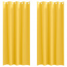 Firany blackout z kółkami 2 pcs Musztardowy Żółty 260 x 140 cm