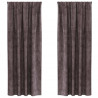 Zasłony z weluru z zasłonami 2 pcs Brązowy 225 x 140 cm Aksamit
