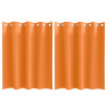 Firany blackout z kółkami 2 pcs Jasnopomarańczowy 140 x 140 cm