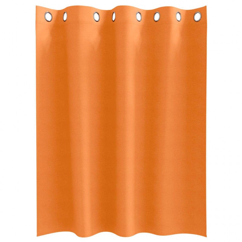 Firany blackout z kółkami 2 pcs Jasnopomarańczowy 140 x 140 cm