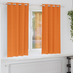 Firany blackout z kółkami 2 pcs Jasnopomarańczowy 175 x 140 cm