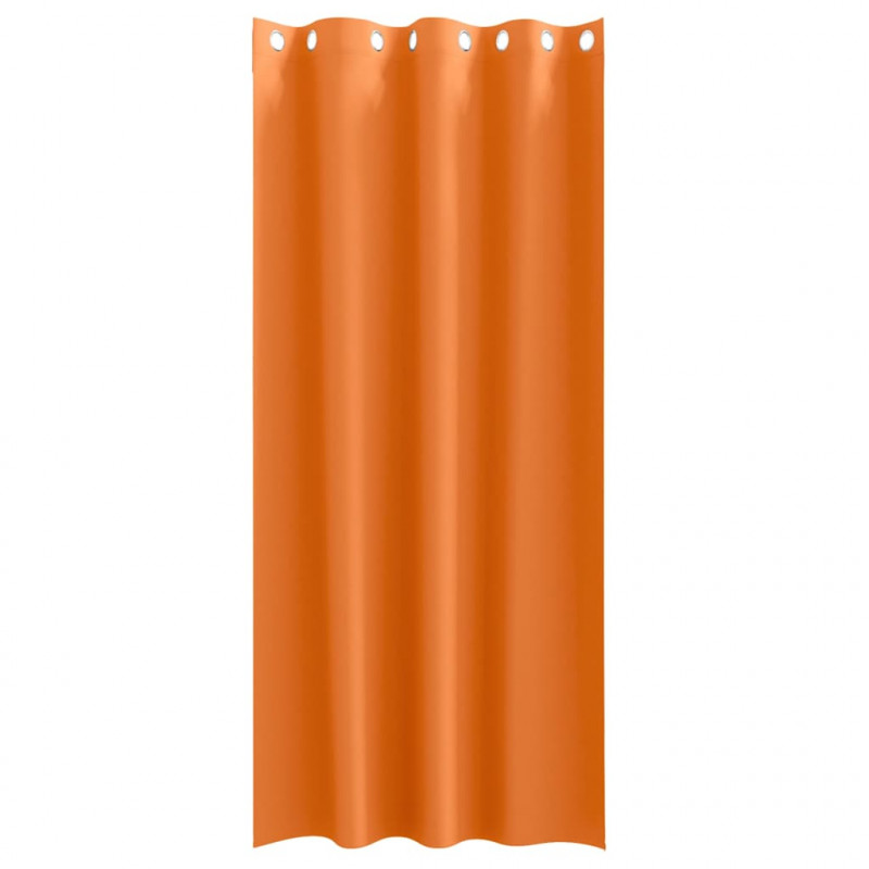 Firany blackout z kółkami 2 pcs Jasnopomarańczowy 225 x 140 cm