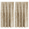 Zasłony z weluru z zasłonami 2 pcs Kremowy 140 x 140 cm Aksamit