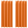 Firany blackout z kółkami 2 pcs Jasnopomarańczowy 260 x 140 cm