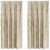 Zasłony z weluru z zasłonami 2 pcs Kremowy 175 x 140 cm Aksamit