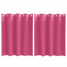 Firany blackout z kółkami 2 pcs Jasnoróżowy 140 x 140 cm