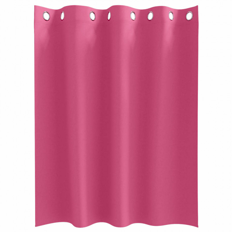 Firany blackout z kółkami 2 pcs Jasnoróżowy 140 x 140 cm