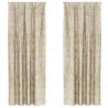 Zasłony z weluru z zasłonami 2 pcs Kremowy 225 x 140 cm Aksamit