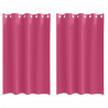Firany blackout z kółkami 2 pcs Jasnoróżowy 175 x 140 cm