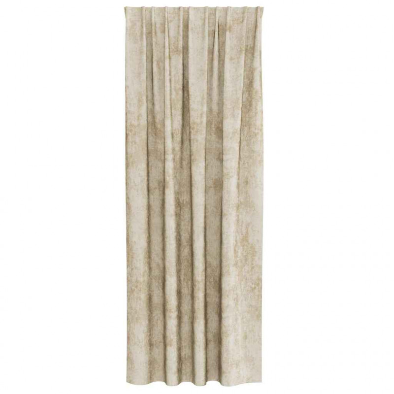 Zasłony z weluru z zasłonami 2 pcs Kremowy 245 x 140 cm Aksamit