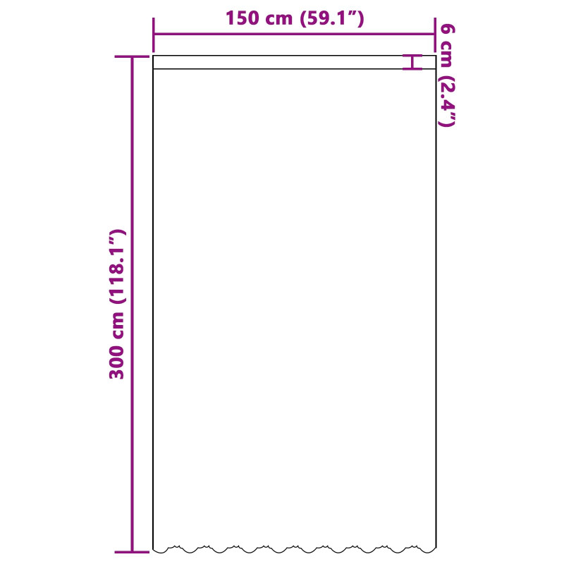 Firanka Koronkowa z zasłonami Biały 300 x 150 cm Poliester