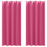 Firany blackout z kółkami 2 pcs Jasnoróżowy 260 x 140 cm