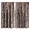 Zasłony z weluru 2 pcs Cappuccino 140 x 140 cm Aksamit