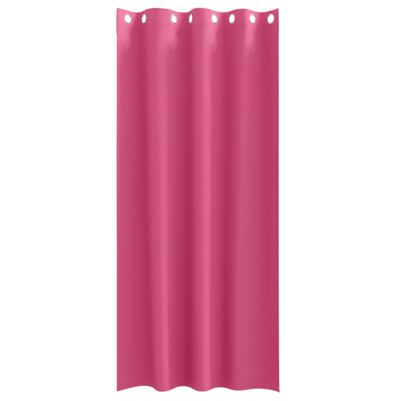 Firany blackout z kółkami 2 pcs Jasnoróżowy 260 x 140 cm