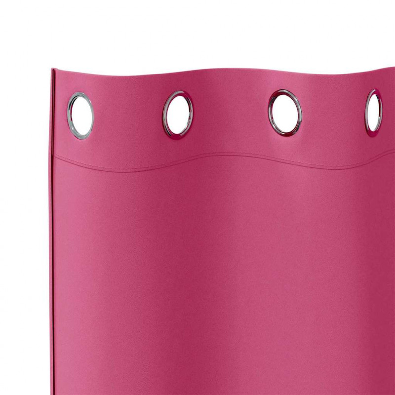 Firany blackout z kółkami 2 pcs Jasnoróżowy 260 x 140 cm