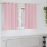 Firany blackout z kółkami 2 pcs Dziecięcy róż 140 x 140 cm