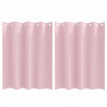Firany blackout z kółkami 2 pcs Dziecięcy róż 140 x 140 cm