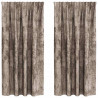 Zasłony z weluru 2 pcs Cappuccino 175 x 140 cm Aksamit