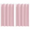 Firany blackout z kółkami 2 pcs Dziecięcy róż 175 x 140 cm