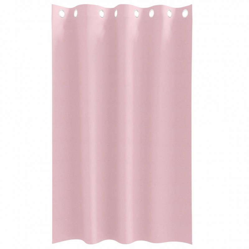 Firany blackout z kółkami 2 pcs Dziecięcy róż 175 x 140 cm