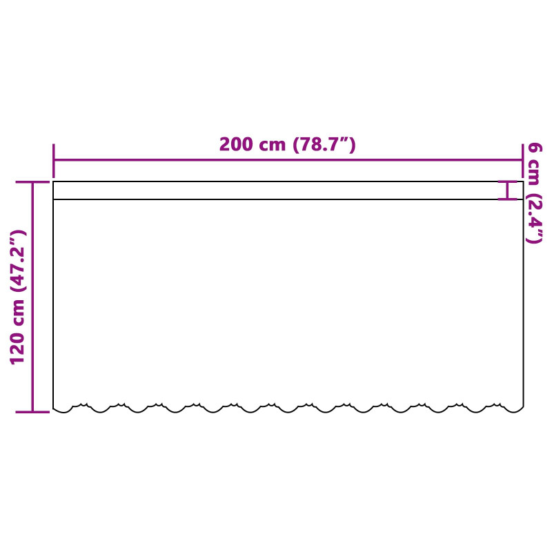 Firanka Koronkowa z zasłonami Biały 200 x 120 cm Poliester