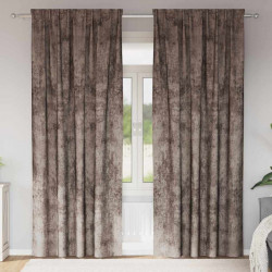 Zasłony z weluru 2 pcs Cappuccino 225 x 140 cm Aksamit