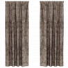 Zasłony z weluru 2 pcs Cappuccino 225 x 140 cm Aksamit