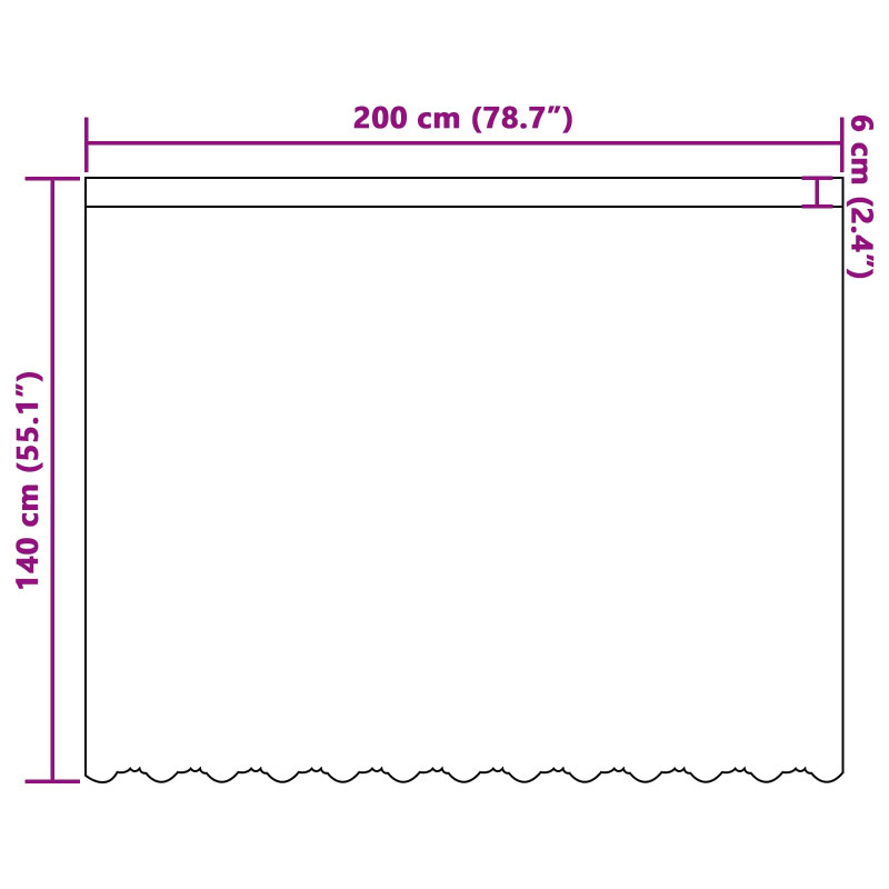 Firanka Koronkowa z zasłonami Biały 140 x 200 cm Poliester