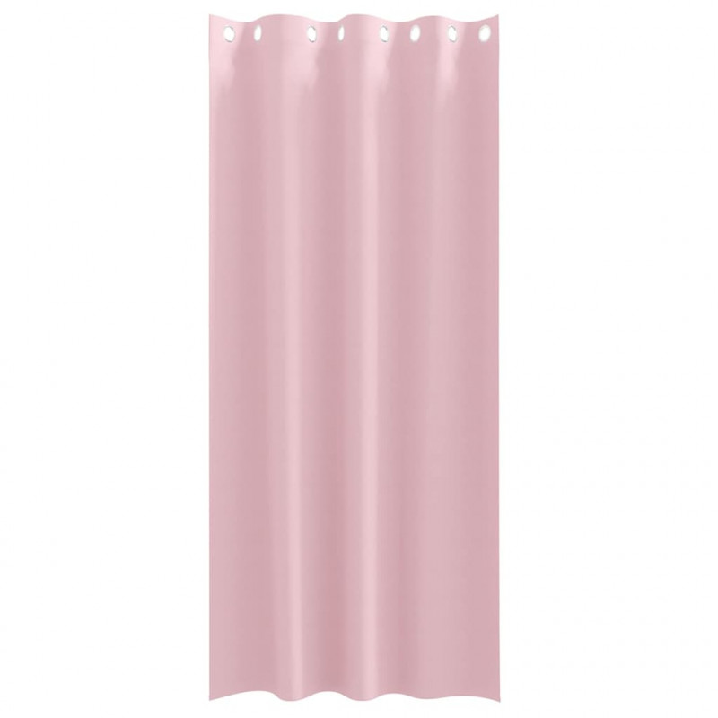 Firany blackout z kółkami 2 pcs Dziecięcy róż 260 x 140 cm