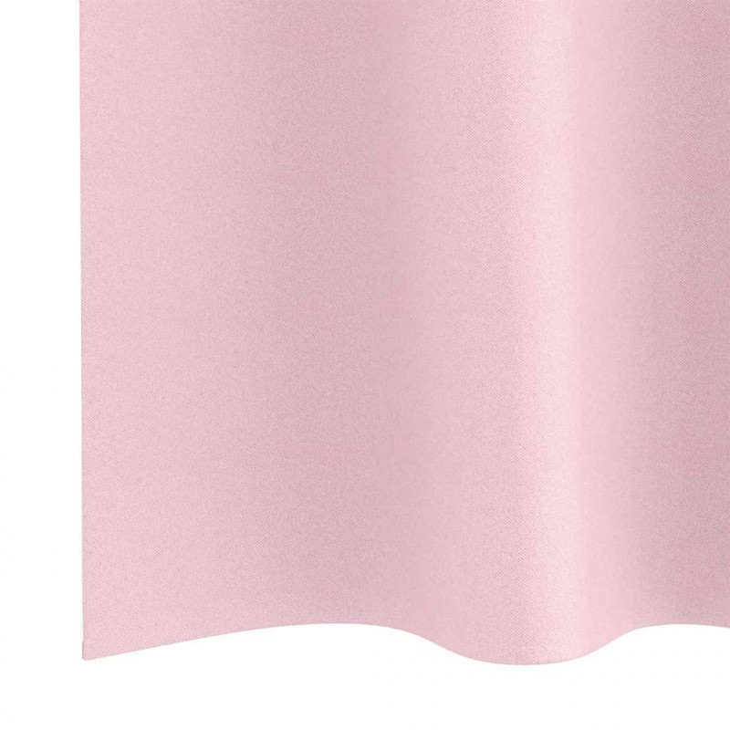 Firany blackout z kółkami 2 pcs Dziecięcy róż 260 x 140 cm