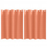 Firany blackout z kółkami 2 pcs terakota 140 x 140 cm Poliester