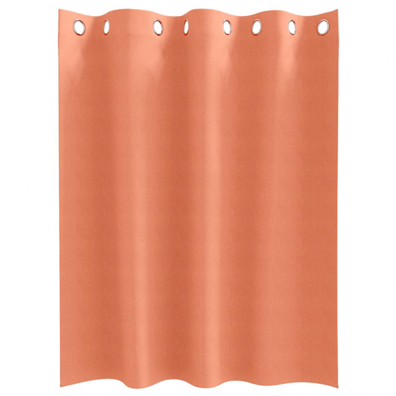 Firany blackout z kółkami 2 pcs terakota 140 x 140 cm Poliester