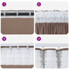 Zasłony z weluru 2 pcs Cappuccino 260 x 140 cm Aksamit