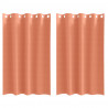 Firany blackout z kółkami 2 pcs terakota 175 x 140 cm Poliester